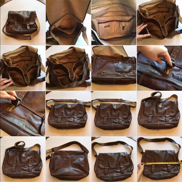 FOSSIL SATCHEL w Multiple Compartments & Organizer - Picture 8 of 10